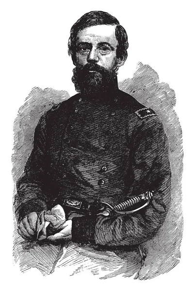 General Isaac Rodman 1822 1862 Rhode Island Banker Politician Union — Stock Vector