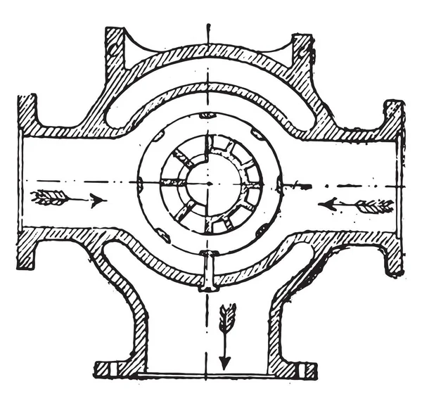 Weergave Snijden Vintage Gegraveerde Afbeelding Plannen Industriële Encyclopedie Lami 1875 — Stockvector