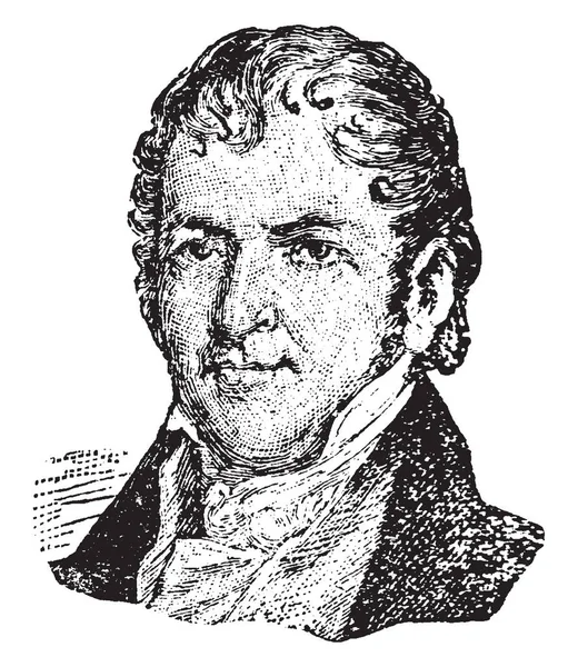 Eli Whitney, 1765-1825, o bir Amerikan icat çırçır, vintage çizgi çizme veya illüstrasyon oyma için ünlü mucit