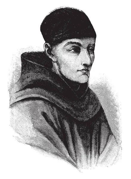 Bernardino Sahagun 1499 1590 Franciscan Friar Missionary Priest Pioneering Ethnographer — Stock Vector