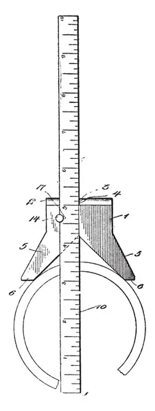 Illustration Represents Circular Body Measure Tool Which Used Measure Circular — Stock Vector