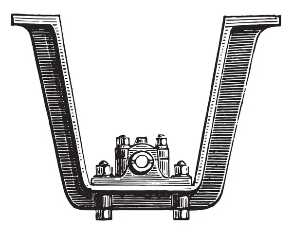 Vista Una Silla Con Cojinete Superior Ilustración Grabada Vintage Enciclopedia — Archivo Imágenes Vectoriales