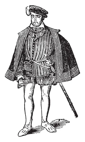 Henry 1519 1559 Han Var Monark House Valois Konge Frankrig – Stock-vektor