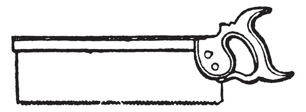 Esta Ilustração Representa Serra Dovetail Que Usada Trabalhos Madeira Para — Vetor de Stock