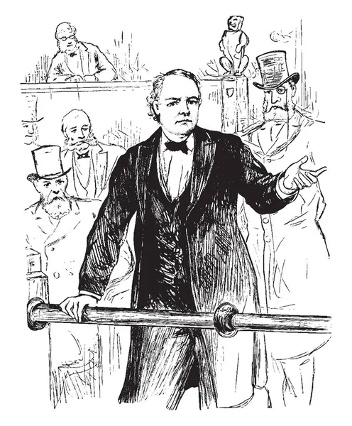 Charles Bradlaugh 1833 1891 War Ein Englischer Politischer Aktivist Atheist — Stockvektor