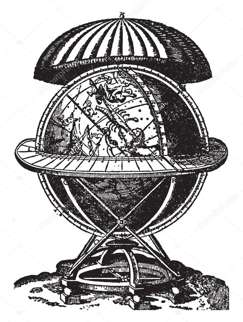 Copernicus or Nicholas Koppernigk was the founder of modern astronomy, vintage line drawing or engraving illustration.