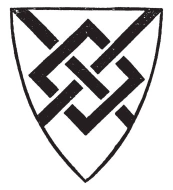 Frette kalkan bir Bendlet ve oyulan, vintage çizgi çizme veya oyma illüstrasyon oluşmaktadır.