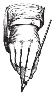 Hattatlık kare tutucu, vintage çizgi çizme veya oyma illüstrasyon üst kısmında biraz dinlen.