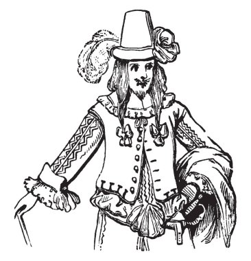 Tamamen oda on beşinci, vintage çizgi çizme veya oyma illüstrasyon sonu hakkında.