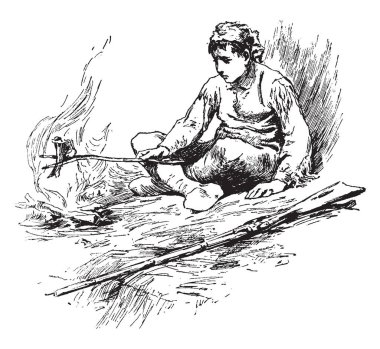 Daniel Boone, 1734-1820, o bir Amerikan öncü, explorer, nitelendiren ve Amerika Birleşik Devletleri onun arama ve düzenleme, vintage çizgi çizme veya oyma illüstrasyon için ünlü ilk halk kahramanlarından biri yapıldı.