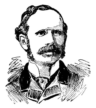 Henry Drummond, 1851-1897, o bir İskoç evangelist, biyolog, yazar ve öğretim görevlisi, vintage çizgi çizme veya oyma illüstrasyon yapıldı.