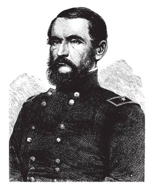 General John James Peck, 1821-1878, Amerika Birleşik Devletleri asker, vintage çizgi çizme veya oyma illüstrasyon biriydi