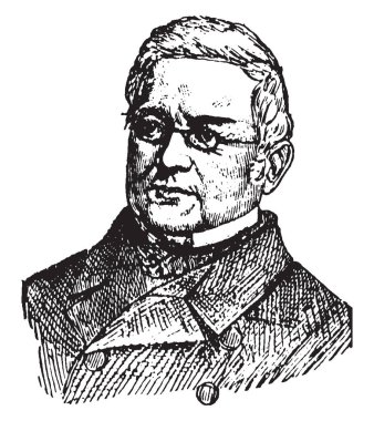 Louis Adolphe Thiers, 1797-1877, o bir Fransız devlet adamı, tarihçi, Cumhurbaşkanı ve Başbakanı Fransa, vintage çizgi çizme veya oyma illüstrasyon yapıldı.