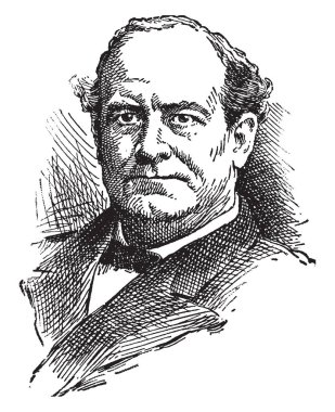 William Jennings Bryan, 1860-1925, o bir Amerikan ve politikacı Nebraska dan, ABD Temsilciler Meclisi ve ABD Dışişleri Bakanı, vintage çizgi çizme veya oyma illüstrasyon olarak görev yapmaktadır