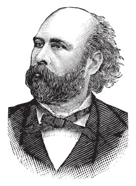 George Wallace Melville, 1841-1912, o bir mühendis, kutup explorer ve yazar, vintage çizgi çizme veya oyma illüstrasyon yapıldı.