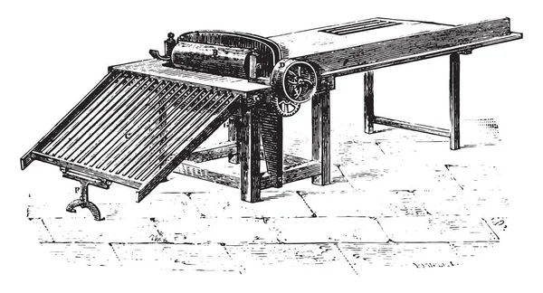 Sistema Arquembourg Lino Ginebra Ilustración Grabada Vintage Enciclopedia Industrial Lami — Archivo Imágenes Vectoriales