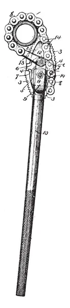 Esta Ilustración Representa Llave Cadena Que Consiste Una Barra Metal — Archivo Imágenes Vectoriales