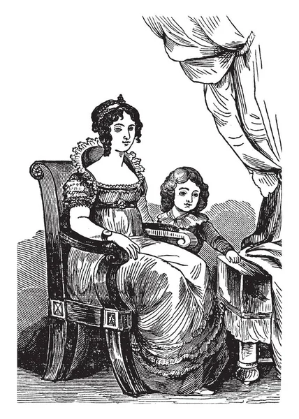Марія Луїза 1791 1847 Року Вона Була Австрійська Маргарита Герцогиня — стоковий вектор