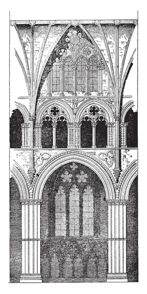 Katedra Lincoln Chór Lincoln Cathedral Encyklopedia Britanica Wilhelma Zdobywcy Zamówione — Wektor stockowy