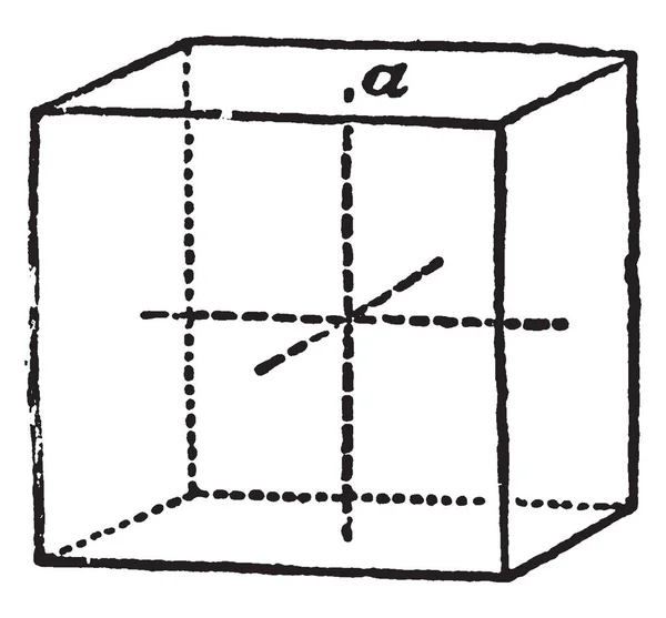 Questo Diagramma Rappresenta Cristallo Primitivo Disegno Linee Vintage Illustrazione Dell — Vettoriale Stock