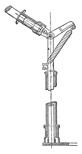 Dickinson Empoleirado Ilustração Gravada Vintage Enciclopédia Industrial Lami 1875 — Vetor de Stock