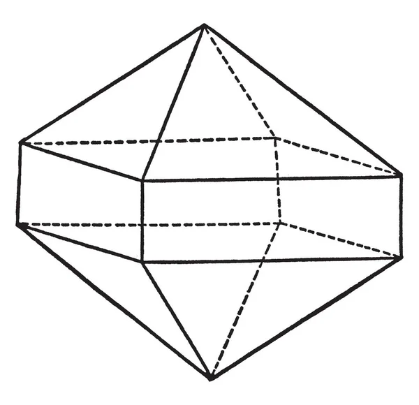 Este Diagrama Representa União Uma Pirâmide Prisma Mesma Ordem Desenho — Vetor de Stock