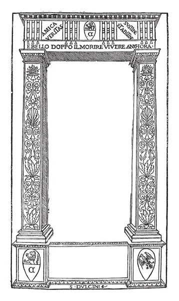 Entryway Border Hanno Foglie Fiori Modello Questo Disegno Disegno Linea — Vettoriale Stock