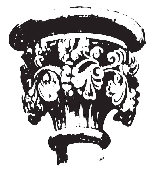 Капитал Персидская Империя Лист Завоеванный Ассимилированный Винтажный Рисунок Гравировка — стоковый вектор