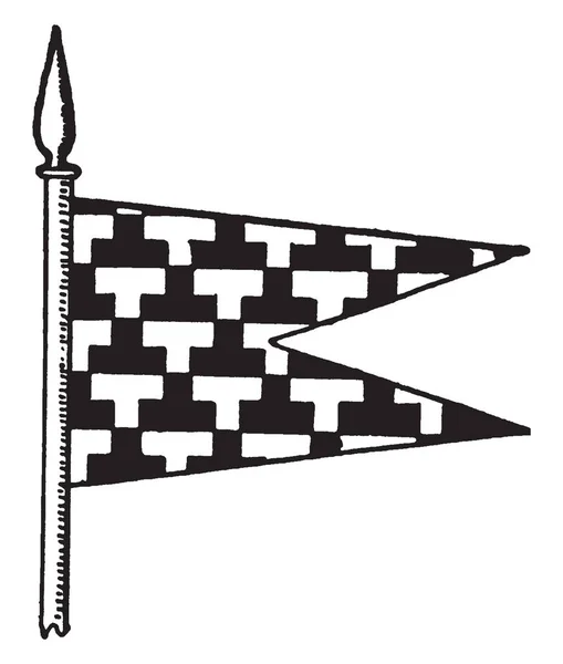Pennon Прапор Великої Британії Swallowtail Форму Прапор Прапор Покриті Букви — стоковий вектор