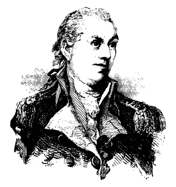 John Barry 1745 1803 Között Volt Egy Tiszt Kontinentális Haditengerészet — Stock Vector