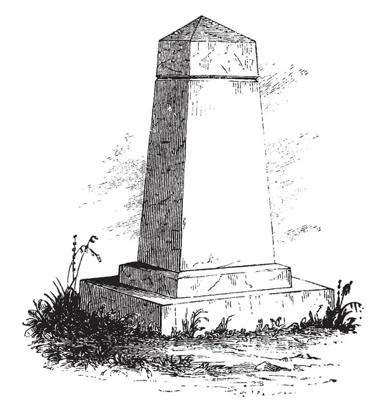 기념비 유명한 빈티지 그림에 — 스톡 벡터