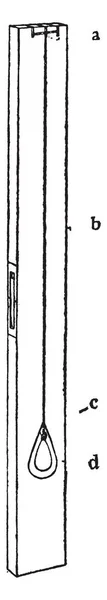 Denna Illustration Representerar Plumb Regel Som Används Frimurare Vintage Linje — Stock vektor