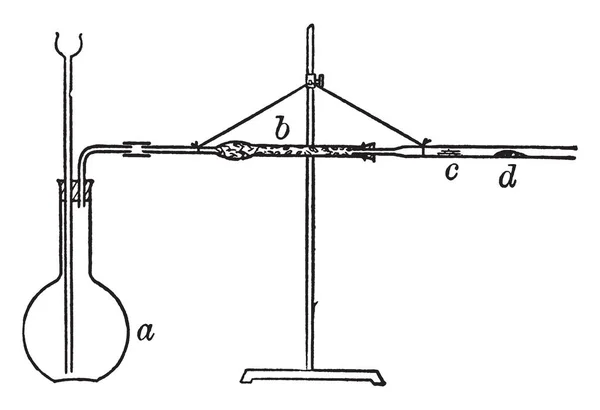 Dieses Diagramm Stellt Die Reduktion Von Kupferoxid Vintage Linienzeichnung Oder — Stockvektor