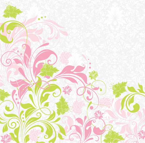 Fondo Vectorial Con Ornamentos Florales Época — Vector de stock