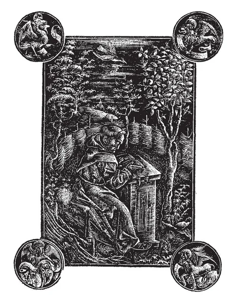 Johann Otmar Uma Gravura Artista Alemão Johann Otmar 1502 Desenho —  Vetores de Stock