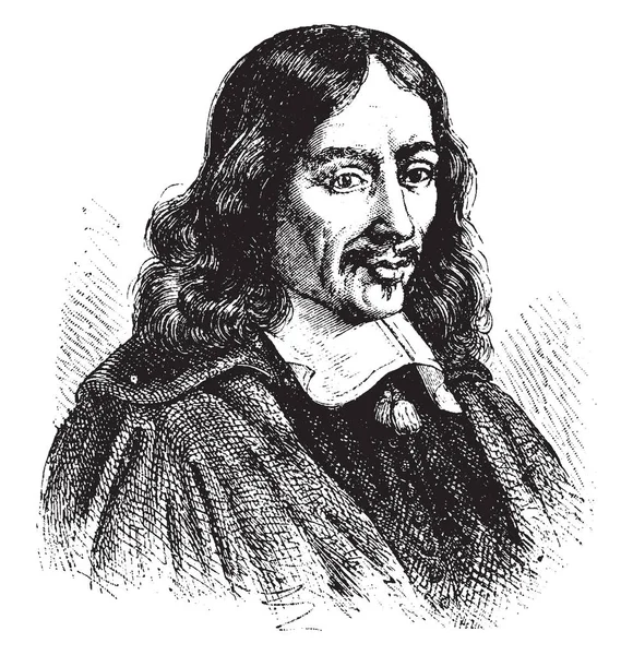 ペローは 1628 1703 彼はフランスの著者および Acadmie Franaise ビンテージの線描画や彫刻イラストのメンバー — ストックベクタ