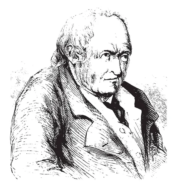 Joel Barlow 1754 1812 Poeta Diplomata Político Americano Desenho Linha — Vetor de Stock
