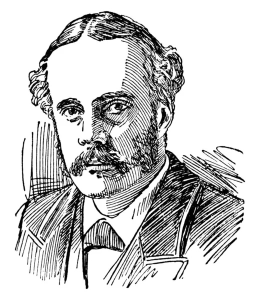 Arthur James Balfour 1848 1930 Foi Estadista Britânico Primeiro Ministro — Vetor de Stock