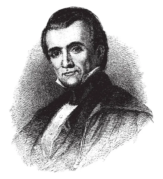 James Knox Polk 1795 1849 Hij Elfde President Van Verenigde — Stockvector