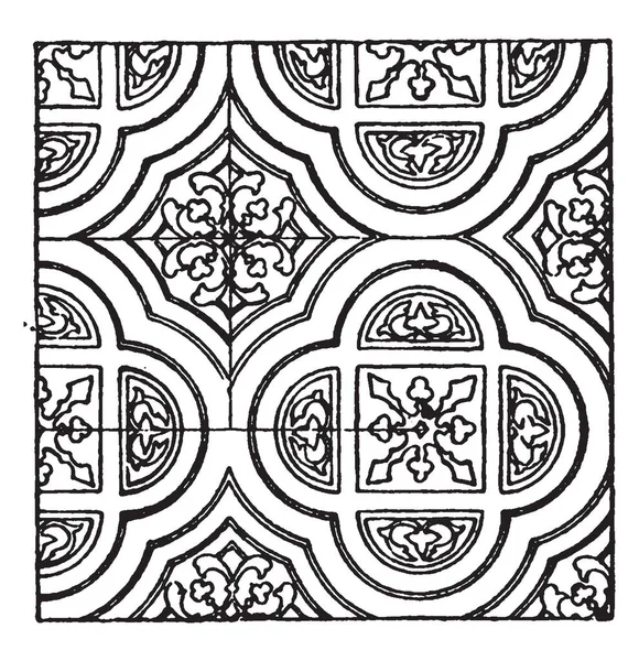 Картина Візерунок Дизайн Століття Вінтажний Малюнок Лінії Або Гравюрна Ілюстрація — стоковий вектор