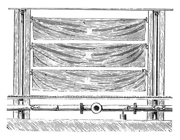 酸化フック ヴィンテージには 図が刻まれています 産業百科事典 1875 — ストックベクタ