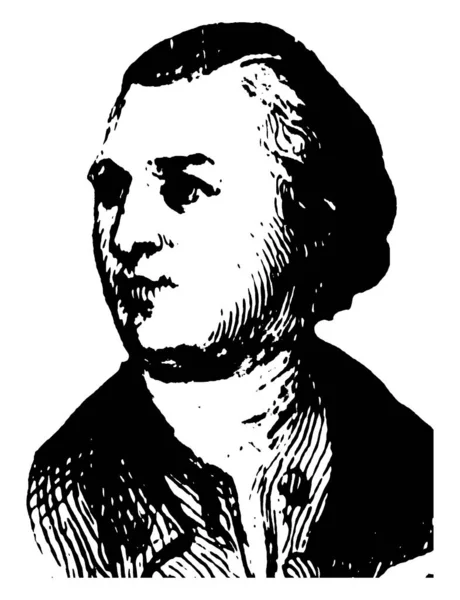 ウィリアム 1740 1799 彼はアメリカ合衆国独立宣言の署名者はメリーランド州 メリーランド州 ヴィンテージの線画の知事を表すやイラストを彫刻 — ストックベクタ