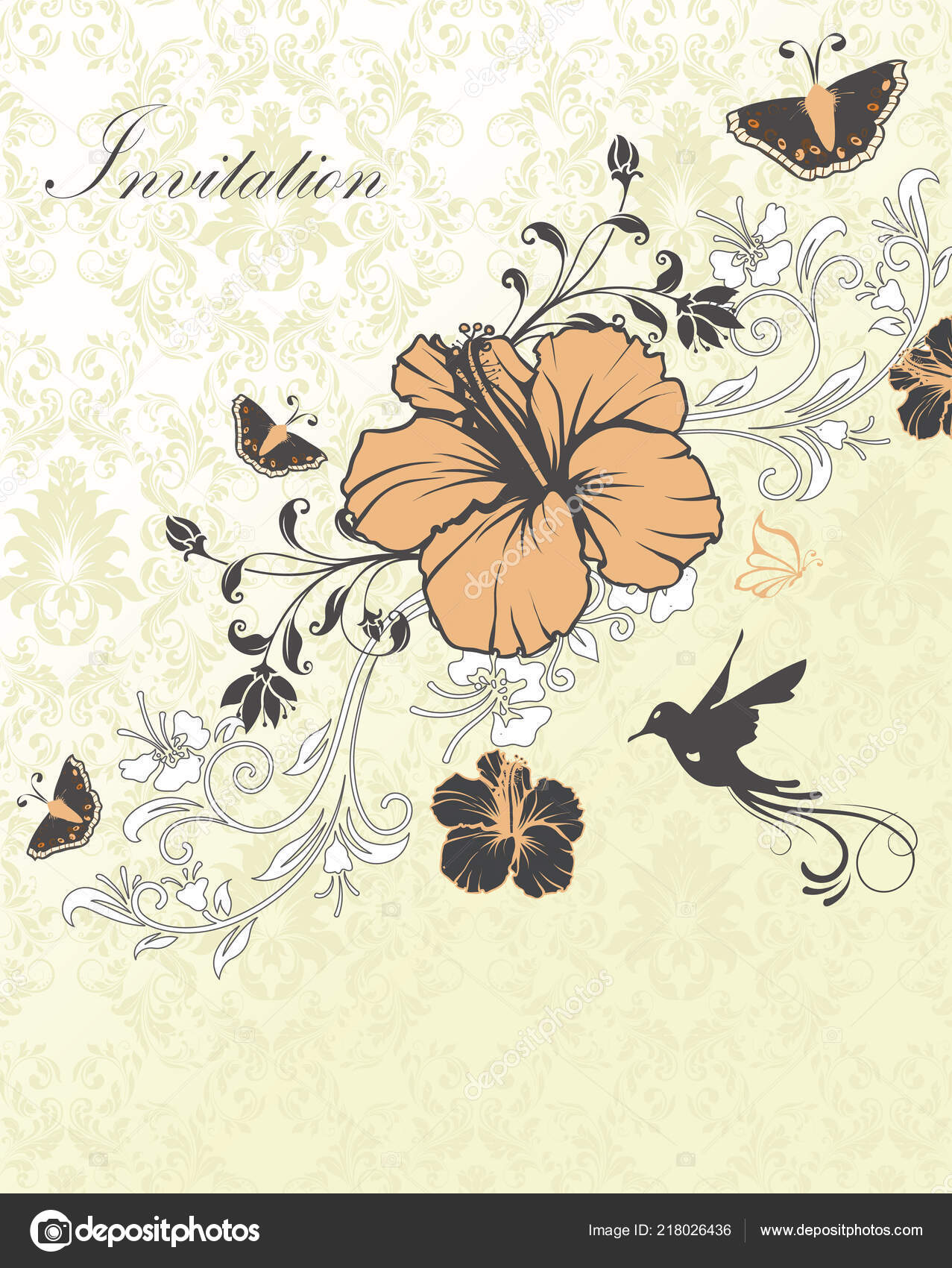 Tarjeta Invitación Vintage Con Elegante Diseño Floral Retro Abstracto Adornado vector, gráfico vectorial © Morphart imagen #218026436 Tarjeta Invitación Vintage Con Elegante Diseño Floral Retro Abstracto Adornado vector, gráfico vectorial © Morphart imagen #218026436