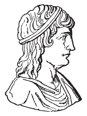 Apuleius, c. 124 c. 170 reklam, bir Latin yazar ve Eflâtun filozof, vintage çizgi çizme veya oyma illüstrasyon yapıldı.