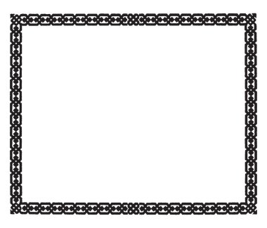 Çok basit ve karanlık desen, çizim için vintage veya oyma resim zinciri sınır olduğunu.