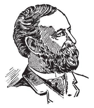 William Vilas, 1840-1908, Demokrat Parti ve Amerika Birleşik Devletleri Senatör Wisconsin, vintage çizgi çizme veya oyma illüstrasyon oldu