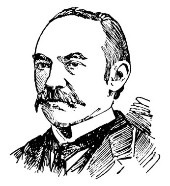 Thomas Hardy, 1840-1928, o bir İngiliz yazar ve şair, vintage çizgi çizme veya oyma illüstrasyon yapıldı.