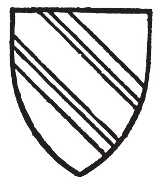 Harley altın iki cotices samur, vintage çizgi çizme veya oyma illüstrasyon ile viraj taşıyordu..