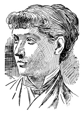 Mary Hallock Foote, 1847-1938, ABD'li yazar ve Illustrator, vintage çizgi çizme veya oyma illüstrasyon biriydi