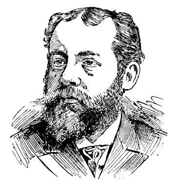 Hjalmar Hjorth Boyesen, 1848-1895, o oldu bir Norveç asıllı ABD'li yazar ve üniversite profesörü, onun roman Gunnar için ünlü: A Tale of İskandinav Life, vintage çizgi çizme veya oyma illüstrasyon